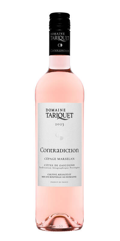Contradiction Marselan rosé 2023/2024 Côtes de Gascognes IGP Domaine Tariquet  IGP Côtes de Gascogne